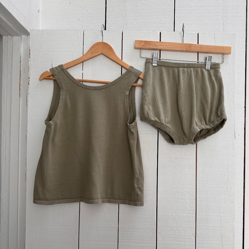Alexandra Golavanoff Cotton Tank and Bloomers Set